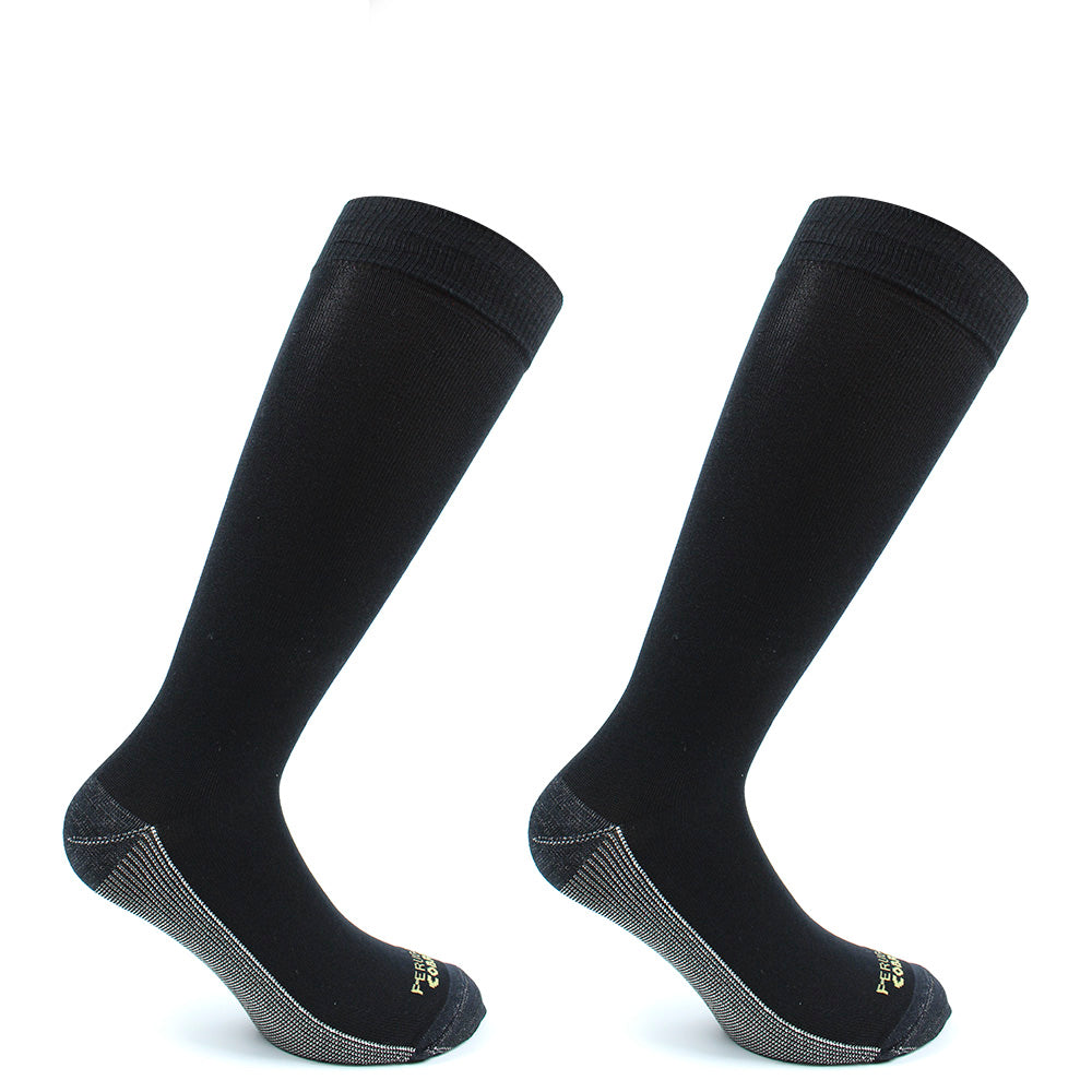 Pack de 2 pares de calcetines altos para hombre en viscosa negra Dim Bambou