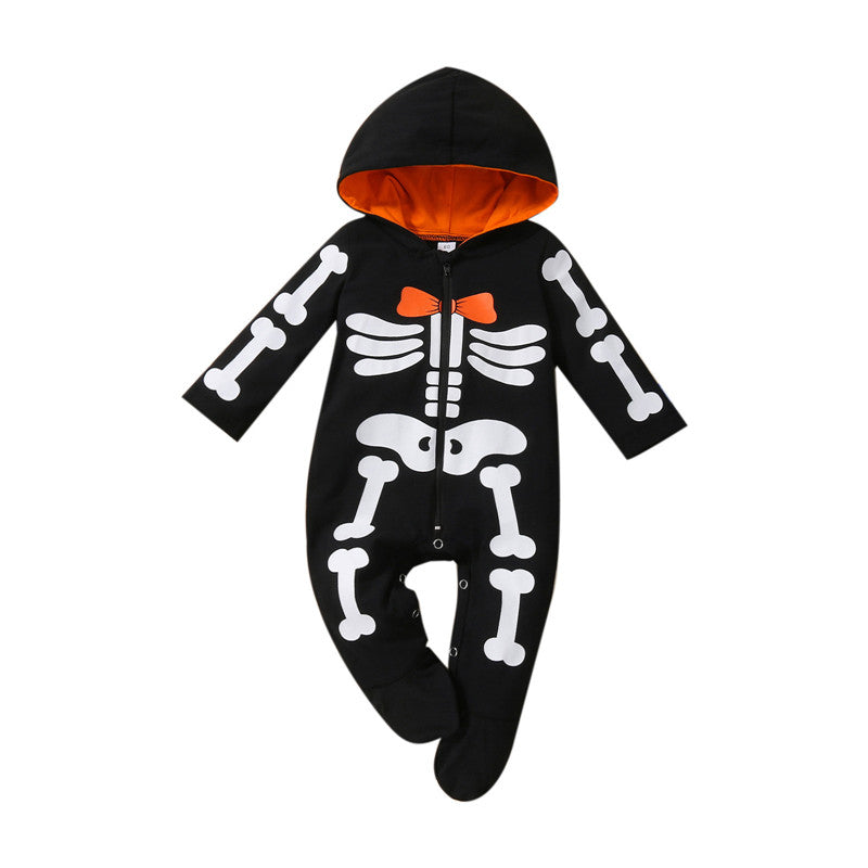Halloween Skeleton Printing Jumpsuit JuniorHaul