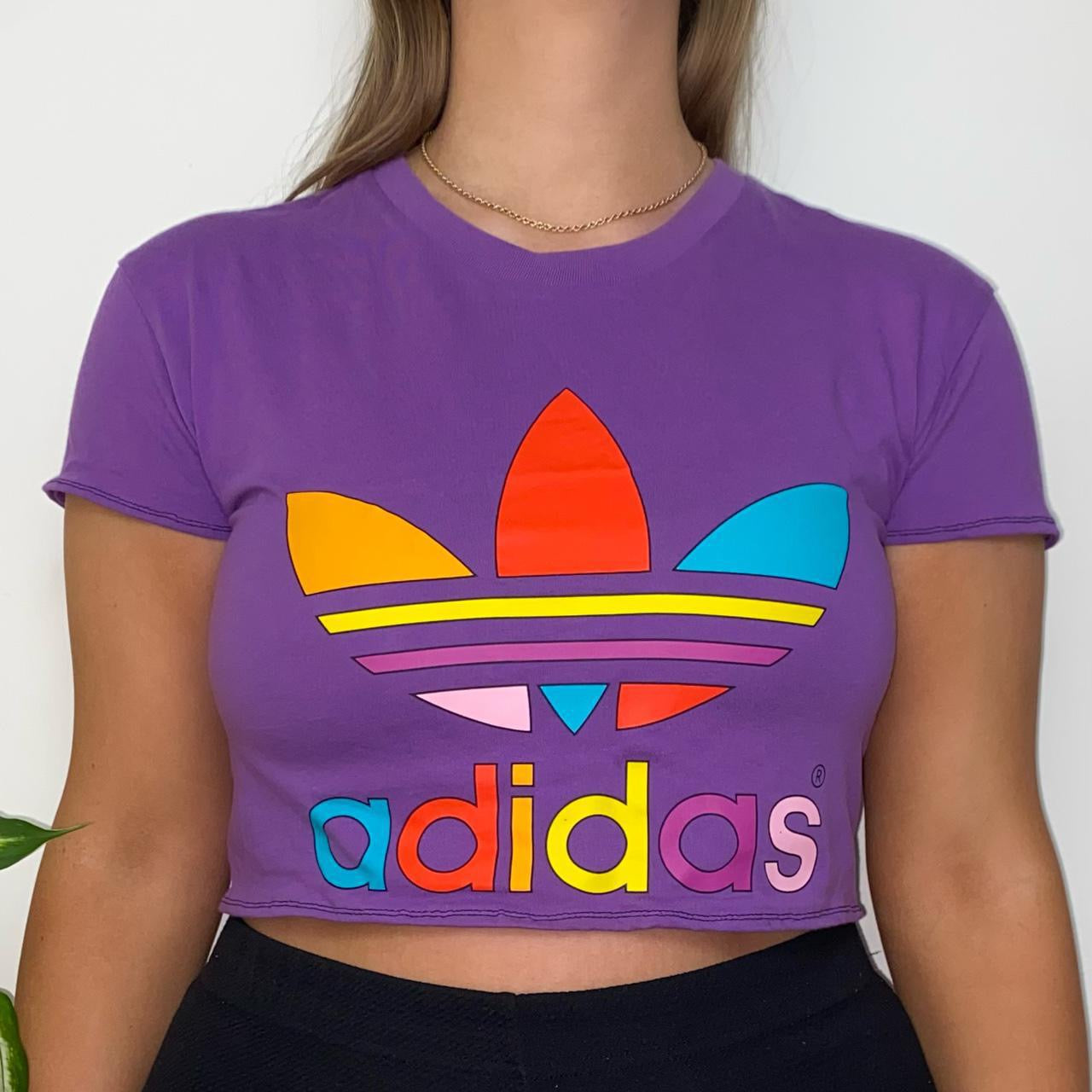 lavender adidas crop top