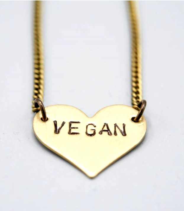 Vegan Heart Necklace by Mishakaudi