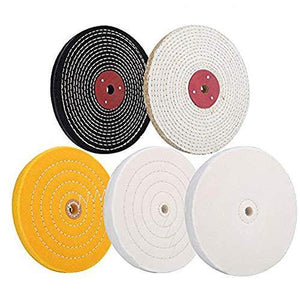 SCOTTCHEN Buffing Polishing Wheel 3 Fine Cotton (50 Ply) 1/4 Arbor with  1/4 Mandrel for Drill - 2Pack