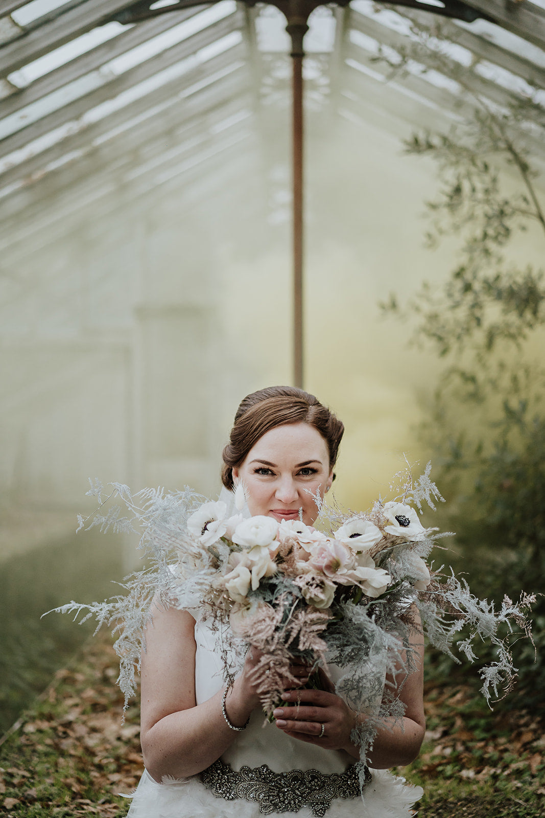 Bride with Nudo Blooms Bridal Flowers