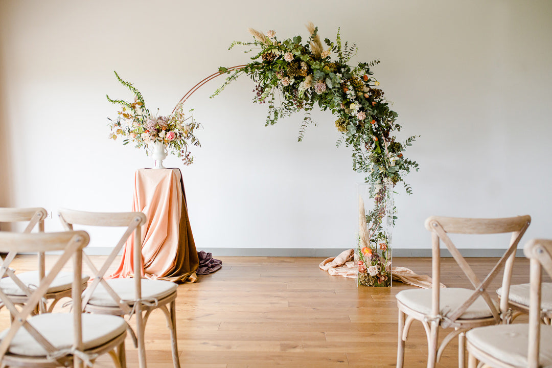 Wedding Flower Arch - Asymmetric Floral Design