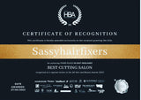 Sassyhairfixers 3rd place cutting salon in the EastMidlands 