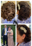 Shoulder length bridal hair side comb 2022