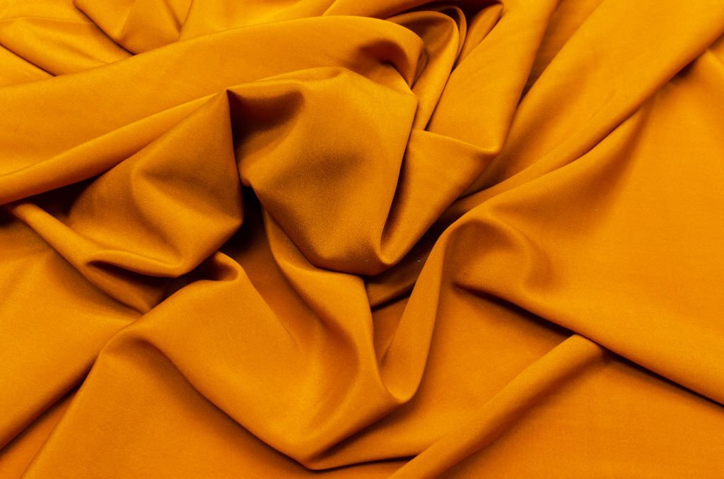 orange crepe fabric