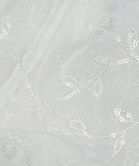 Organza dyeable fabric with sequin- Floral-2