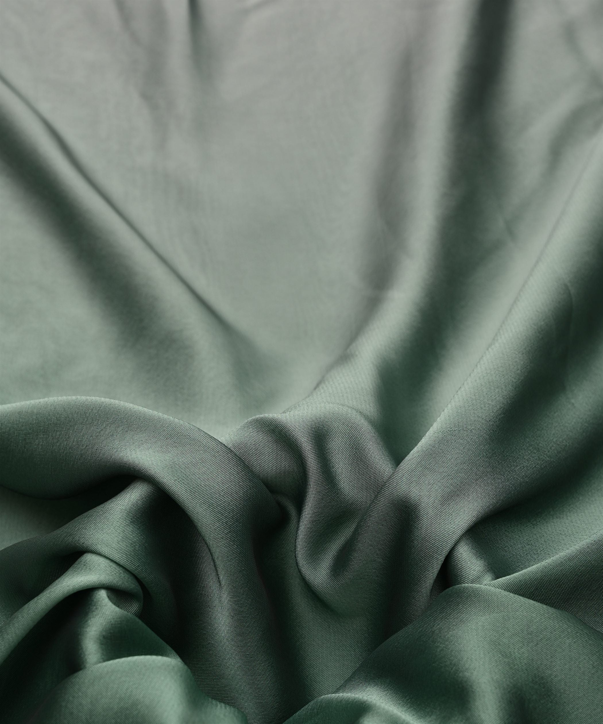 Cationic Bottle Green Plain Dyed Satin Georgette Fabric