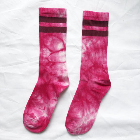 Fuchsia Tie Dye League Socks