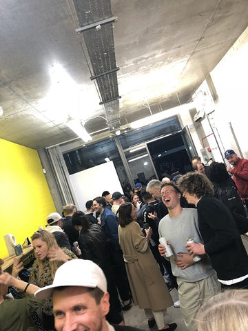 People gathering in the POP Trading Company London pop-up shop