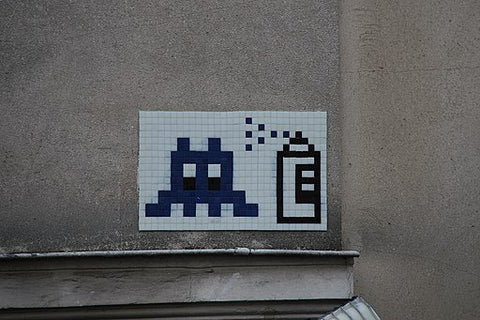 Invader artwork on the streets of Paris