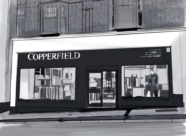 Illustrated version of Copperfield shop in St Albans