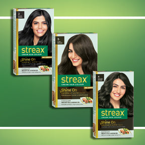 Buy Streax Cream Hair Colour  With Shine On Conditioner For Smooth   Shiny Hair Online at Best Price of Rs 5250  bigbasket