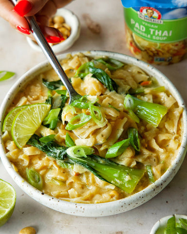 Thai Peanut Noodle Soup with Lemongrass Infused Broth