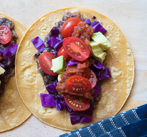 vegan black bean tacos