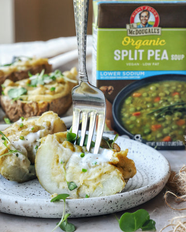 Plant Protein Twice Stuffed Potatoes