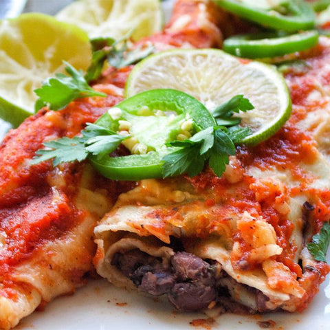 Spicy Black Bean Enchiladas