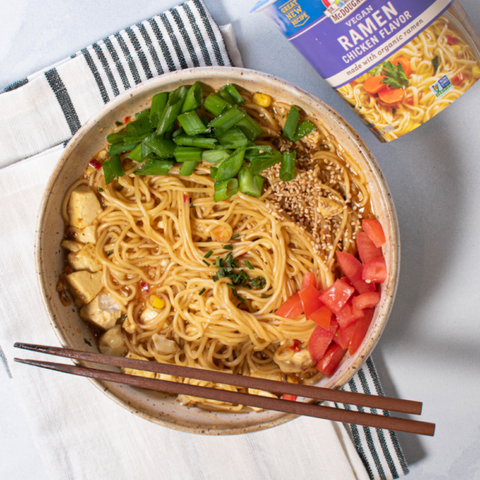 Easy Vegan Chicken Ramen Bowl