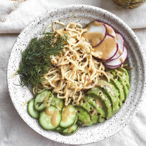 vegan tahini miso ramen