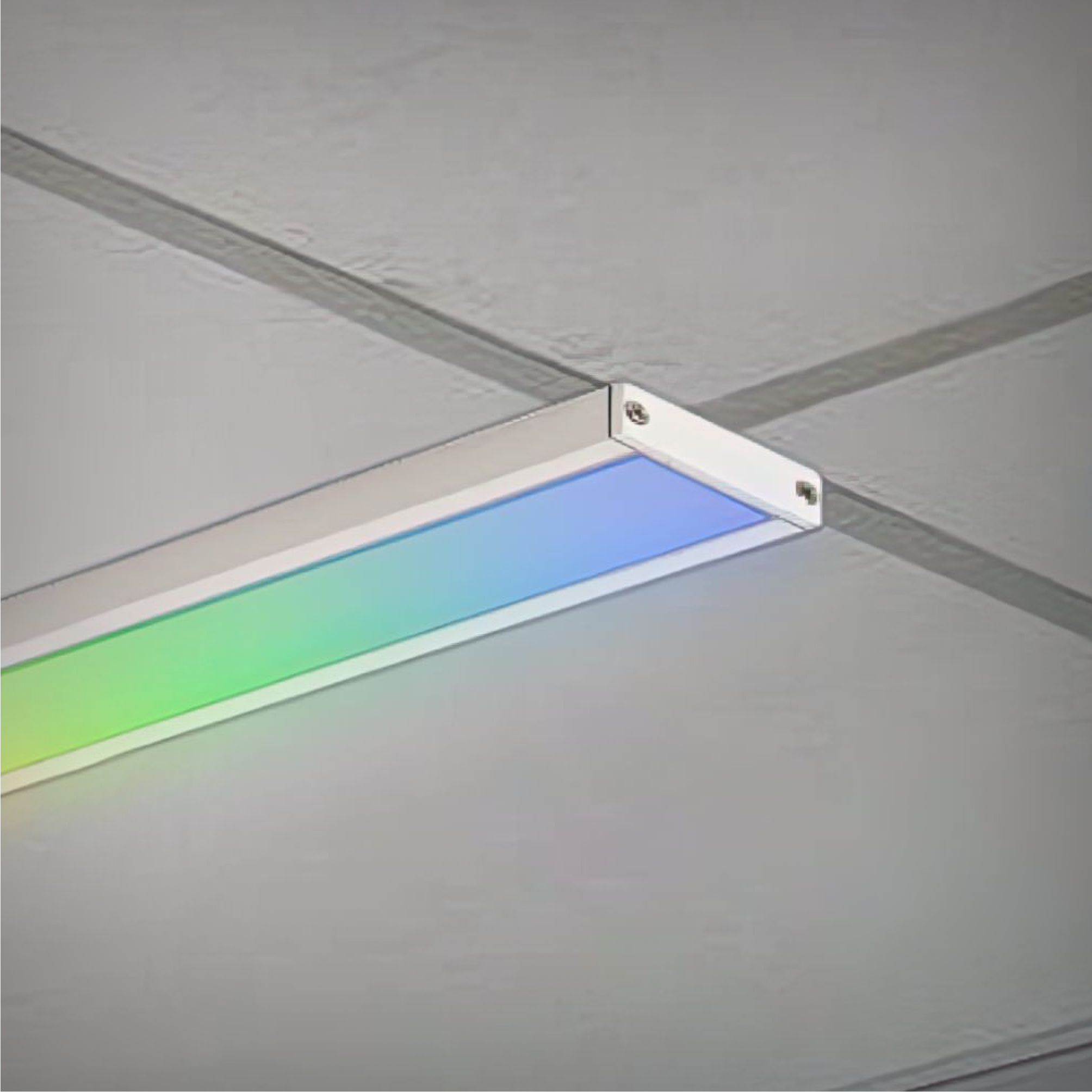 RGBW Color-Changing Linear LED T-Bar Grid Ceiling Light with a 1-Inch profile