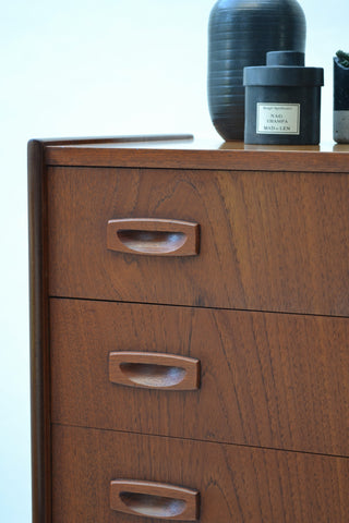 Danish Teak Chest of Drawers - Mid Century Modern 1950's