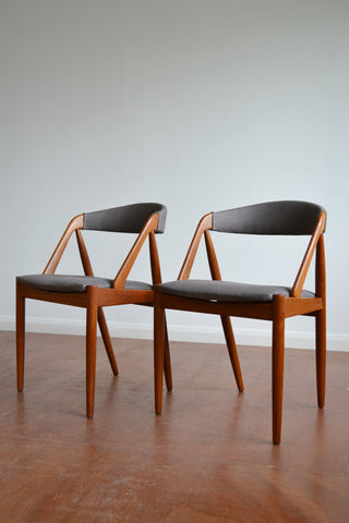 Kai Kristiansen Danish Teak Dining Chairs - set of 4