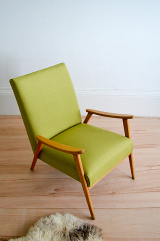 Vintage Danish Low Lounge Chair - 1960's Mid Century Modern