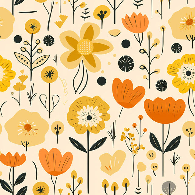 Buttercup Flower Fabric, Wallpaper and Home Decor