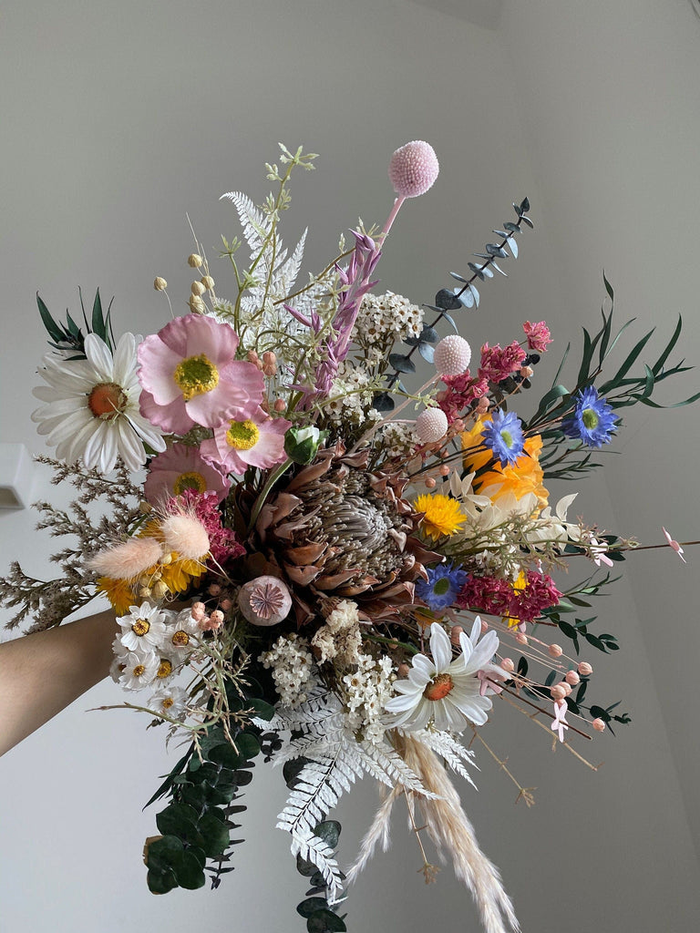Colorful Pastel Bouquet of Dried Flowers - 4-16