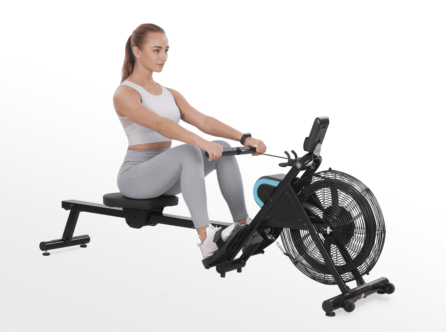 Air Rowing Machine W/ 220 Lbs Capacity Air Resistance Adjustable