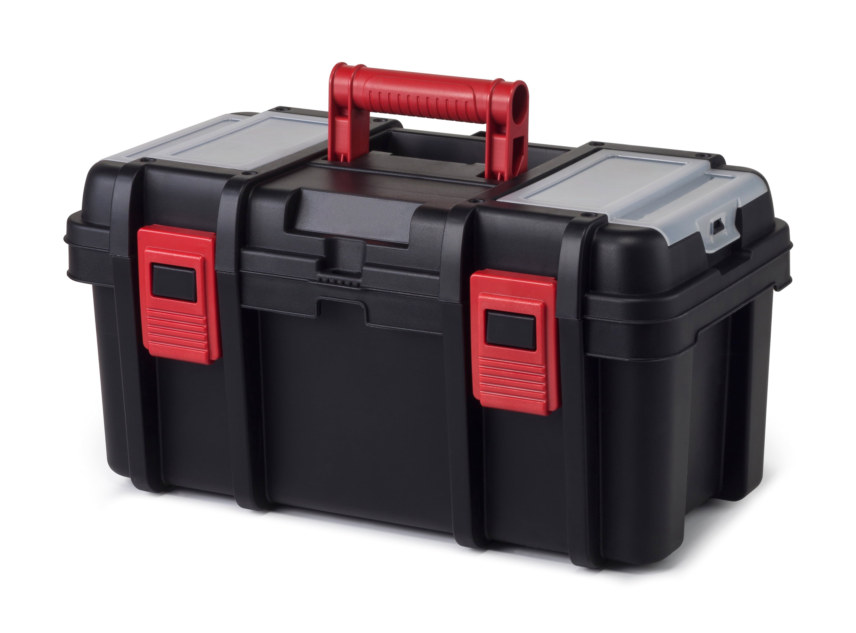 Hyper Tough 16-Inch Toolbox Heavy-Duty Plastic Tool And Hardware Storage Black