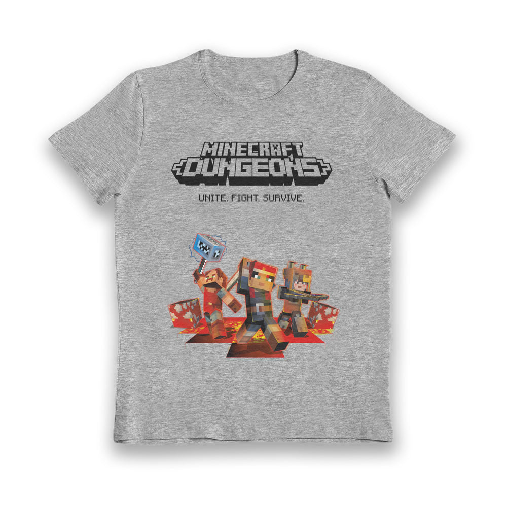 Buy Wholesale Minecraft Dungeons Kids Grey T-Shirt