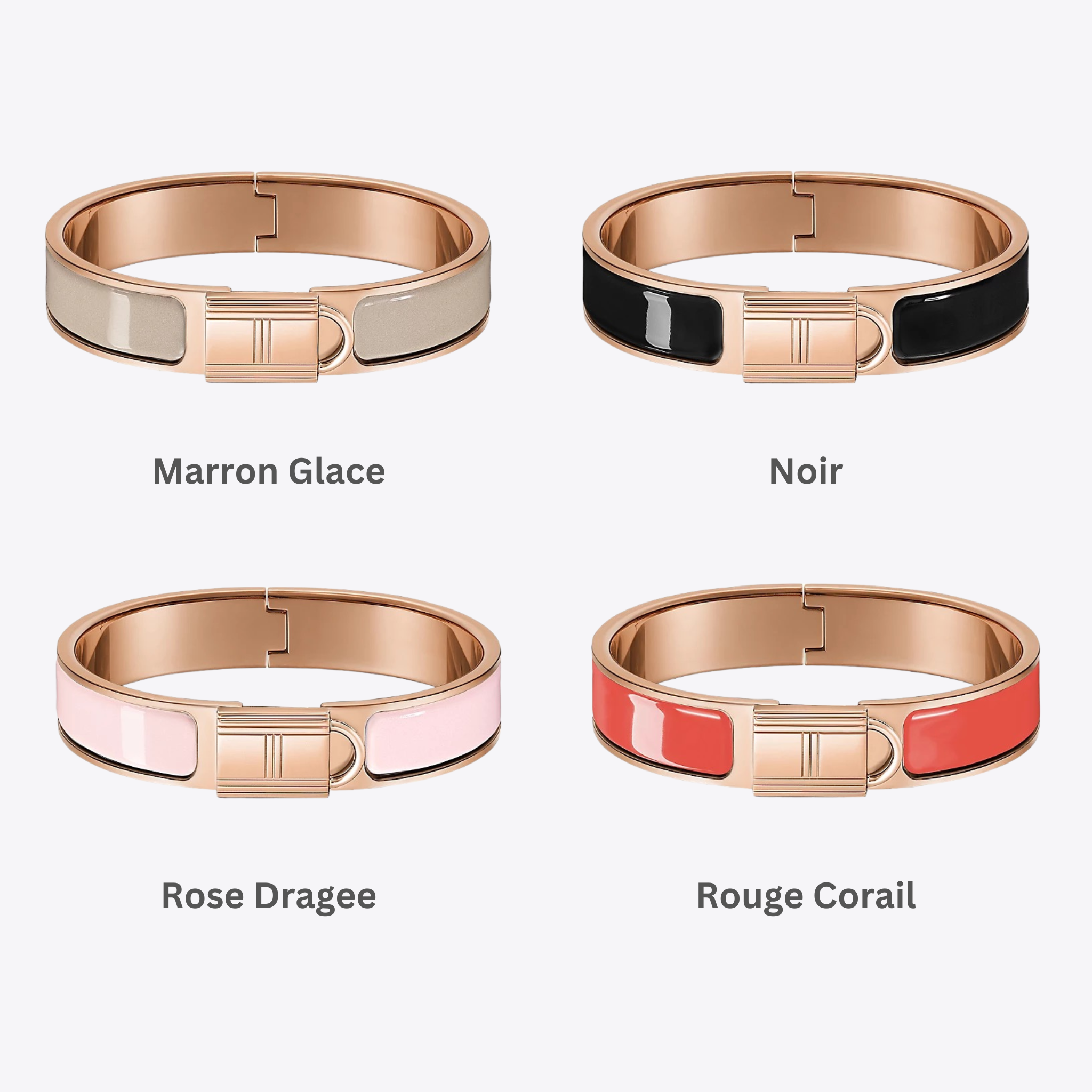 Hermes Clic Cadena Bracelet In Rose Dragee