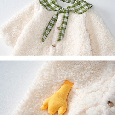 Baby Goose Flannel Romper Infant Jumpsuit Winter Outfit-123