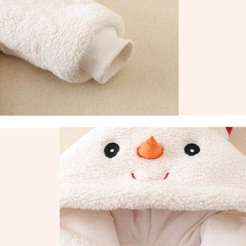 Baby Snowman Flannel Romper Infant Jumpsuit Winter Outfit-138