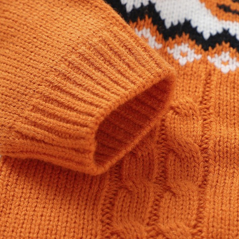 Baby Jumpsuits Knit Pumpkin Onesie Sweater-148