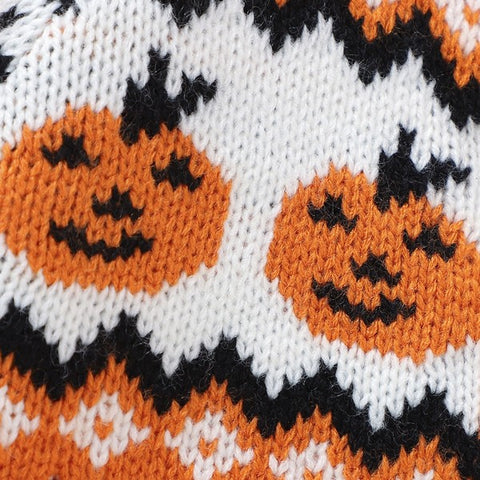 Baby Jumpsuits Knit Pumpkin Onesie Sweater-148