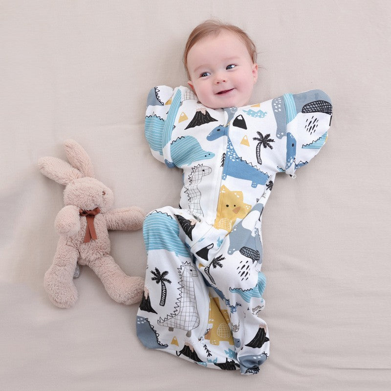 Newborn Baby Sleeping Bag Arms-up Swaddle Startle Sack 0.3 TOG-46