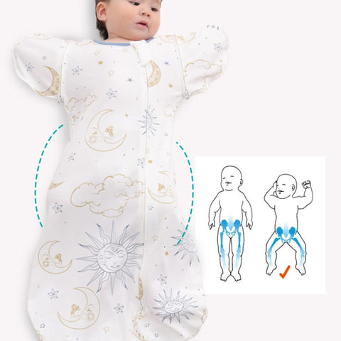 Newborn Baby Sleeping Bag Arms-up Swaddle Startle Sack 0.3 TOG-46