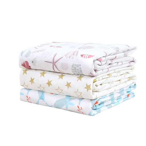 Baby Blanket Double Sided Cotton and Flannel-88