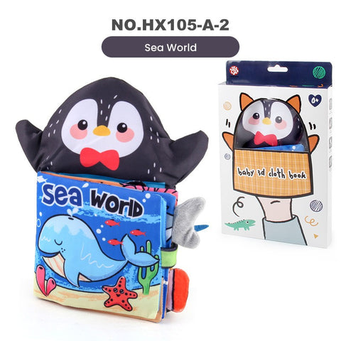 Baby Cognition 3D Tails Cloth Books Hand Puppet 3PCs/set Toy-50