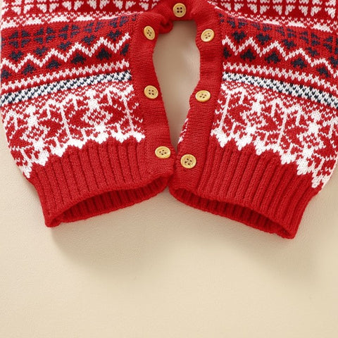 Baby Knitted Romper Christmas Sweater Onesie -178