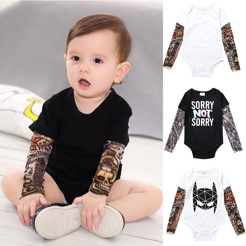 Baby  Toddler Tattoo Sleeves Onesies Kid Tshirts Harley  Etsy Canada