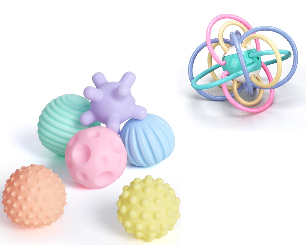 T2-Soft Teething Rattle Manhattan Sensory Ball Tactile Toys