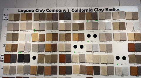 Clay wall at Laguna Clay Company.