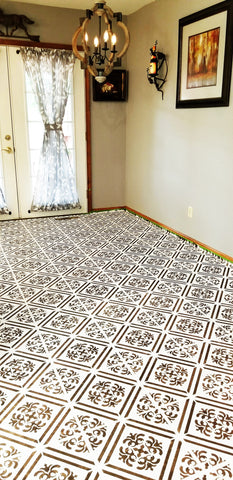 Italia Tile Floor Stencil