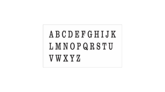 Alphabet Stencil - Okla Font
