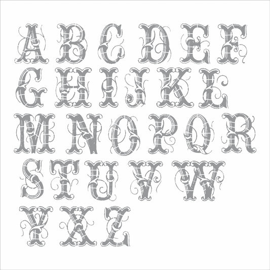 Alphabet Stencil 003 Design UPPERCASE