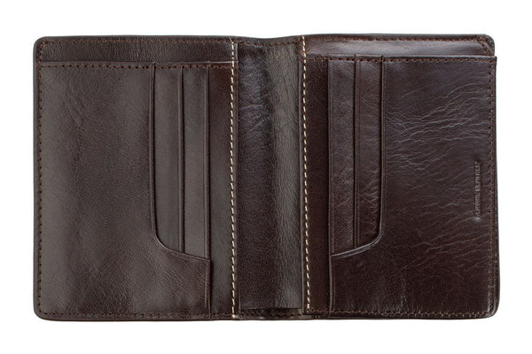 Nathaniel Leather BiFold Coin Card Wallet in Brown by Status Anxiety ...