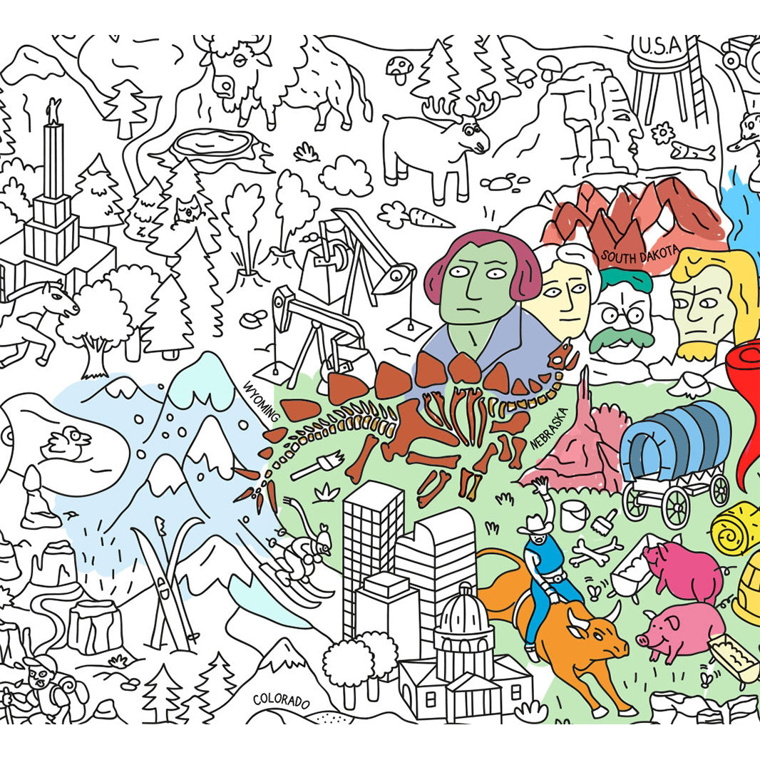 Giant Coloring Poster USA